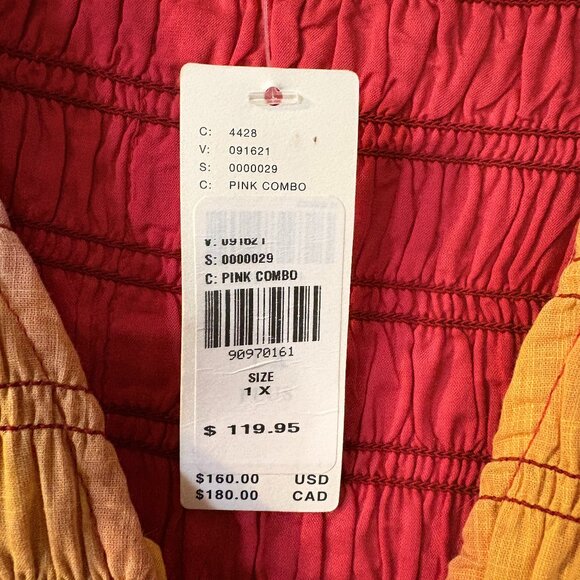 HP 🎈🎈NWT Anthropologie The Peregrine Midi Dress Sleeveless Sunset 1X - Picture 7 of 7